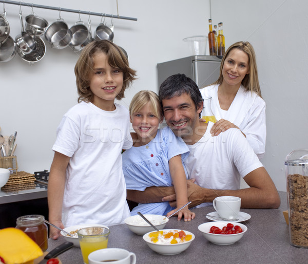 Family having breakfast together Stock photo © wavebreak_media