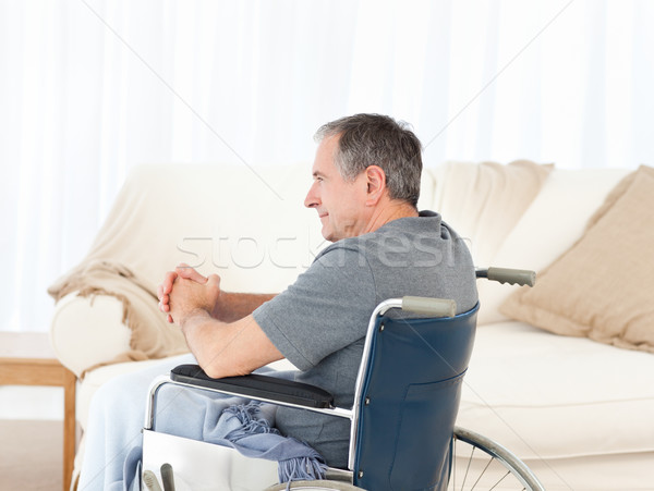 Сток-фото: отставку · человека · коляске · домой · медицинской · здоровья
