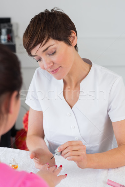 Vrouw nagel vernis vinger Stockfoto © wavebreak_media