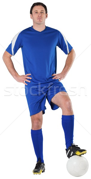 футболист синий глядя камеры белый человека Сток-фото © wavebreak_media