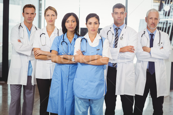 Medical team standing with arms crossed Stock photo © wavebreak_media