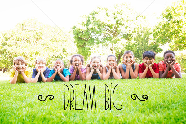 álom nagy boldog barátok park kezek Stock fotó © wavebreak_media