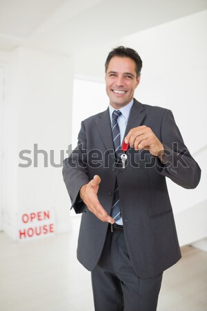 Porträt Geschäftsmann Krawatte schauen Kamera Arbeit Stock foto © wavebreak_media