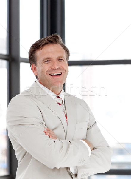 Happy confident male manager leading his team in a office Stock photo © wavebreak_media