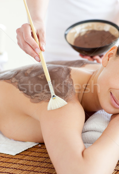 女子 享受 泥 皮膚治療 溫泉 商業照片 © wavebreak_media