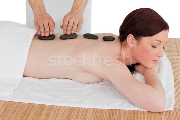 Retrato sereno mujer posando masaje spa Foto stock © wavebreak_media