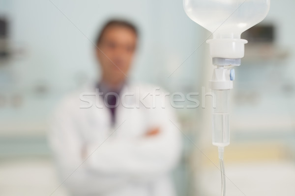 Phial in front of doctor in hospital bedroom Stock photo © wavebreak_media
