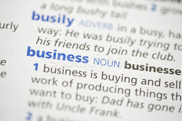 Business definitie woordenboek Blauw informatie brieven Stockfoto © wavebreak_media