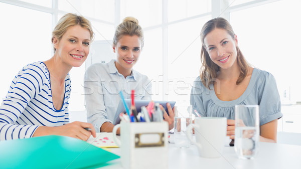 Stockfoto: Groep · werken · ontwerpen · heldere · kantoor · vergadering