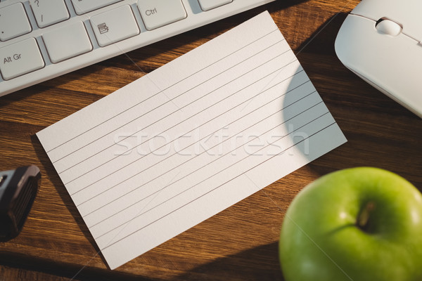 Coup élèves bureau bureau papier pomme [[stock_photo]] © wavebreak_media