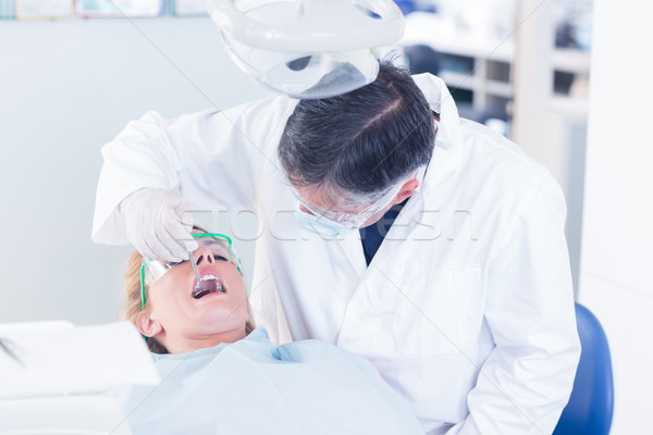Dişçi dişler diş hekimleri sandalye diş Stok fotoğraf © wavebreak_media