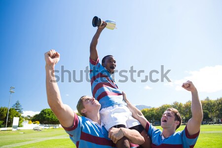 Rückansicht Spieler Ball spielen Rugby Stock foto © wavebreak_media