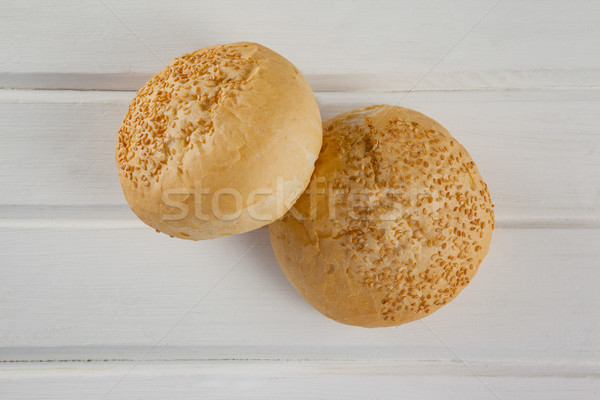 Zwei Holztisch Essen Brot Sandwich Stock foto © wavebreak_media