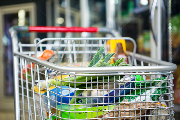 View of filled shopping cart Stock photo © wavebreak_media