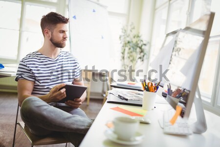 Homme céramique bol poterie atelier affaires [[stock_photo]] © wavebreak_media