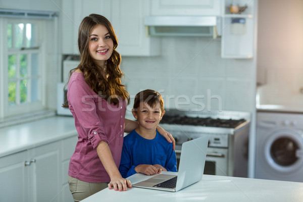 Mother and son with laptop Stock photo © wavebreak_media
