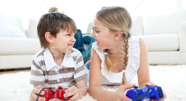 Close-up of children playing video games Stock photo © wavebreak_media