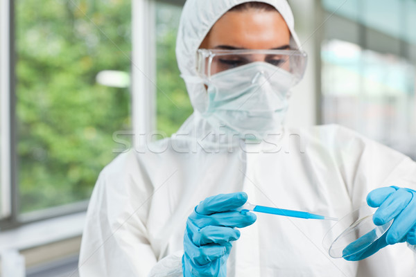 Protegido femenino ciencia estudiante azul líquido Foto stock © wavebreak_media