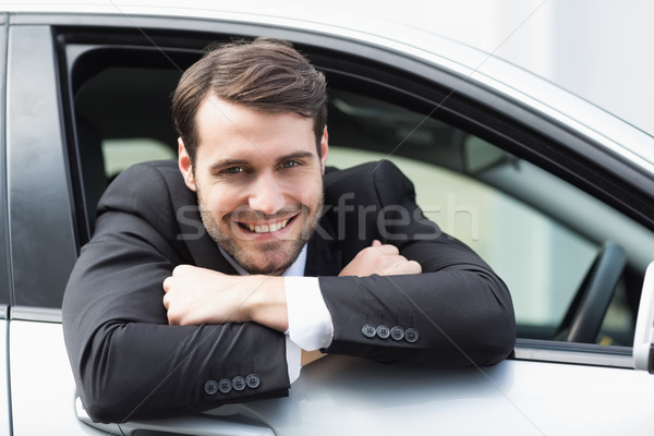 Сток-фото: счастливым · бизнесмен · сиденье · автомобилей · бизнеса · окна