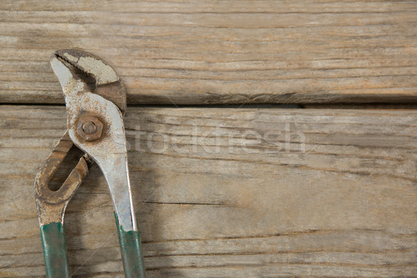 Ansicht einstellbar Tabelle Holztisch Holz Metall Stock foto © wavebreak_media