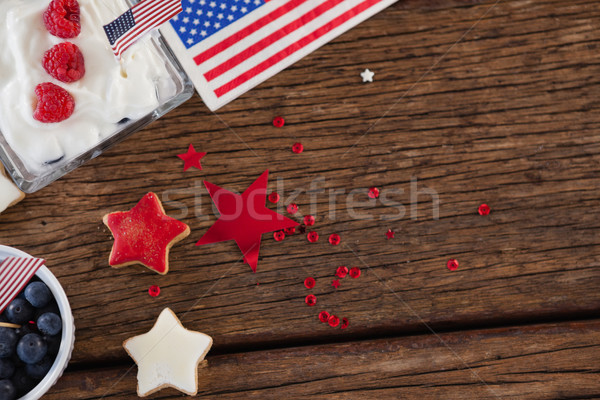 Aliments sucrés star forme décoration table en bois [[stock_photo]] © wavebreak_media