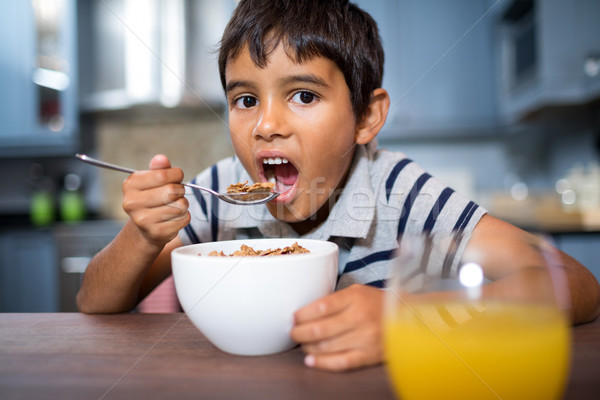 Retrato menino café da manhã casa Foto stock © wavebreak_media