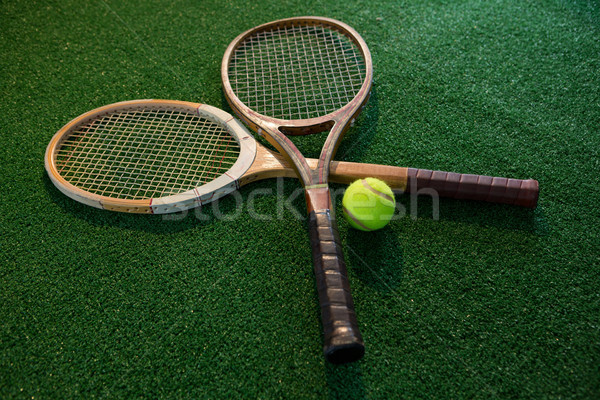 Ahşap tenis topu oynama alan iş Stok fotoğraf © wavebreak_media