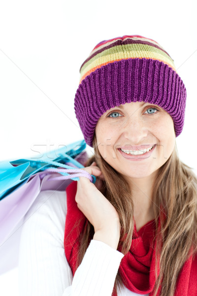 Happy woman holding shopping bags Stock photo © wavebreak_media