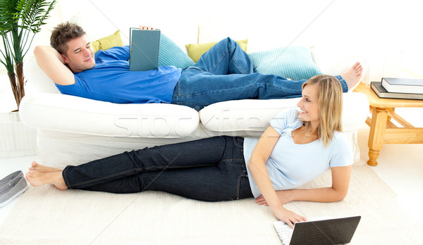 Delighted couple having free time together Stock photo © wavebreak_media