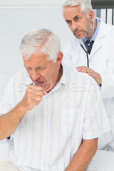 Stock photo: Male senior patient visiting a doctor
