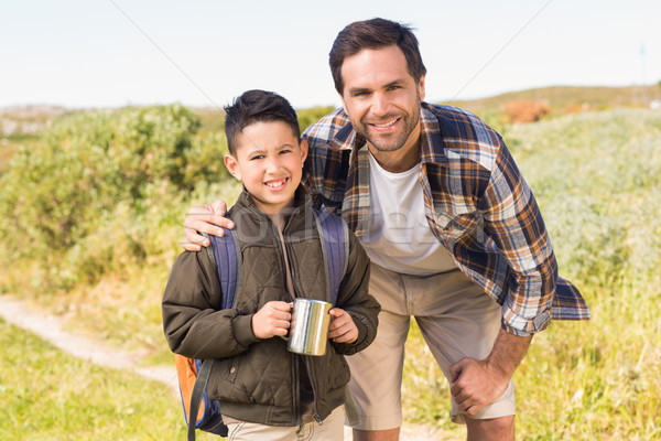 Father and son hiking in the mountains Stock photo © wavebreak_media