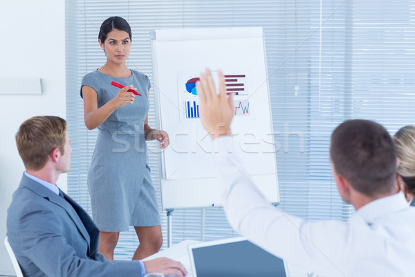 Manager presenting statistics to her colleagues Stock photo © wavebreak_media