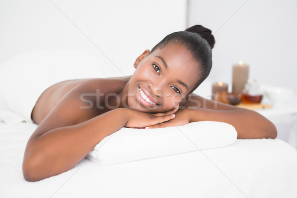 Foto stock: Pacífico · mulher · bonita · massagem · tabela · retrato · mulher