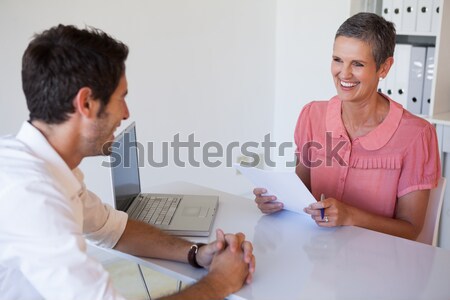 Handshake to seal a deal after a business meeting Stock photo © wavebreak_media