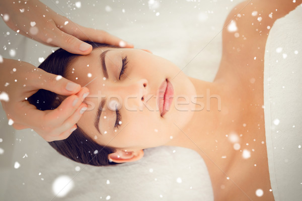 Görüntü kar kadın akupunktur tedavi Stok fotoğraf © wavebreak_media