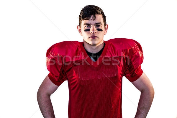 Ernstig amerikaanse voetballer naar camera portret Stockfoto © wavebreak_media