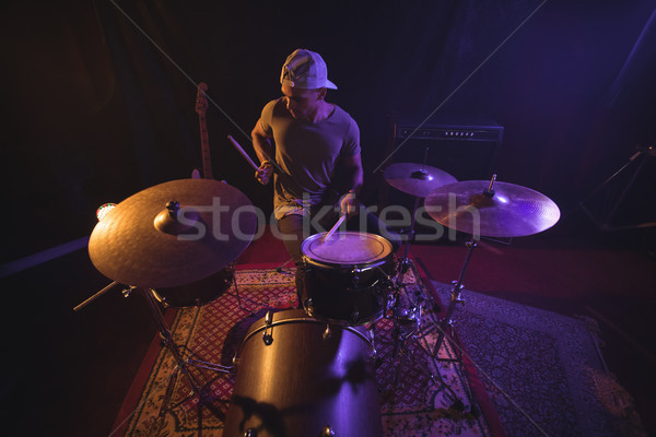 Männlich Schlagzeuger Diskothek Ansicht Stock foto © wavebreak_media