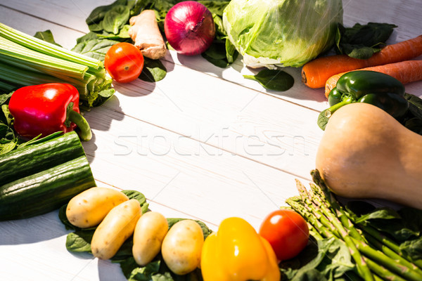 Circle of vegetables on table Stock photo © wavebreak_media