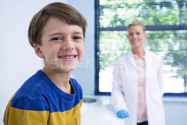 Foto d'archivio: Ritratto · sorridere · ragazzo · dentista · medici · clinica