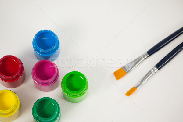 Paint brushes and watercolor paints Stock photo © wavebreak_media