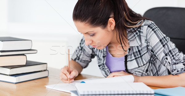 Stock photo: A young student is learning