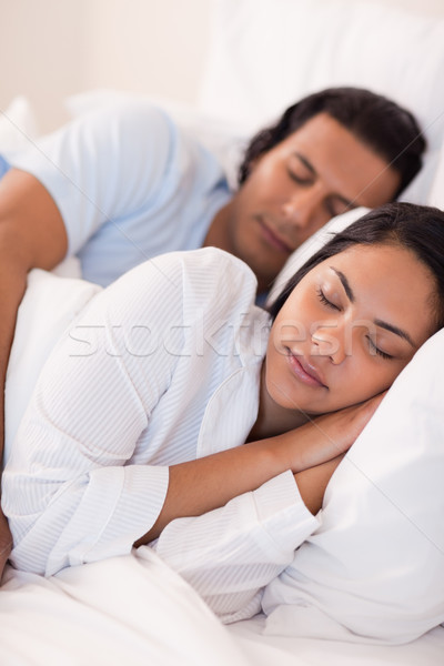 Stock photo: Young couple sleeping