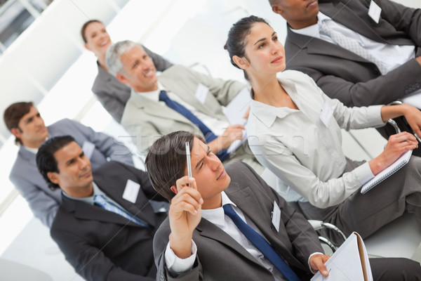 Homme question réunion d'affaires affaires bureau [[stock_photo]] © wavebreak_media