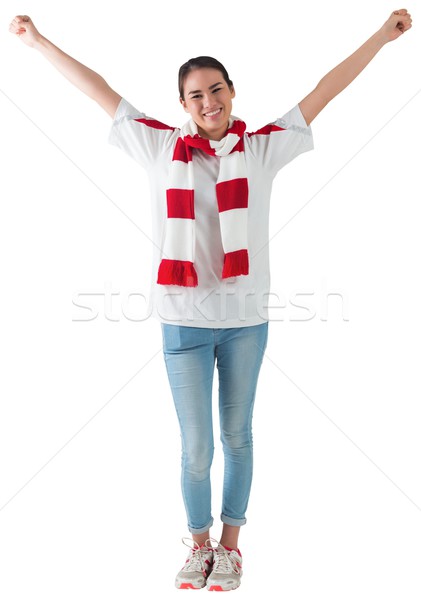 Excited asian football fan cheering Stock photo © wavebreak_media