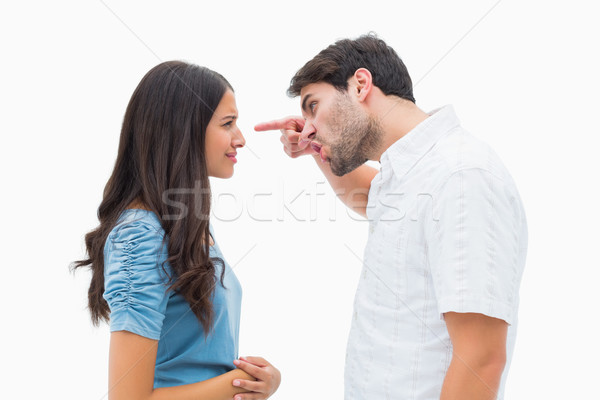 Angry man shouting at upset girlfriend Stock photo © wavebreak_media