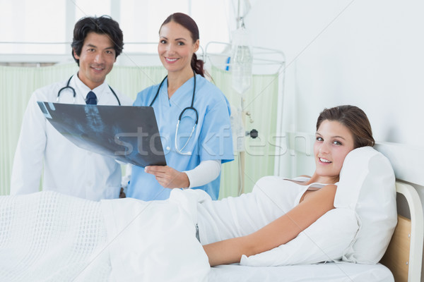 Stock photo: Nurse and doctor with x-ray