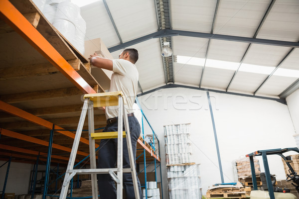 Warehouse worker loading up pallet Stock photo © wavebreak_media