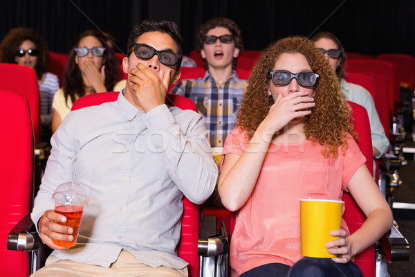 Young friends watching a 3d film Stock photo © wavebreak_media