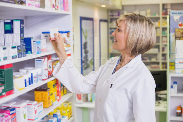 Foto stock: Farmacêutico · medicina · prateleira · hospital · farmácia