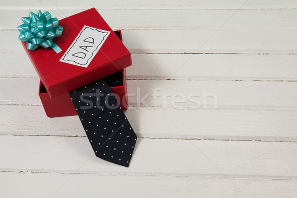 High angle view of gift box on table Stock photo © wavebreak_media